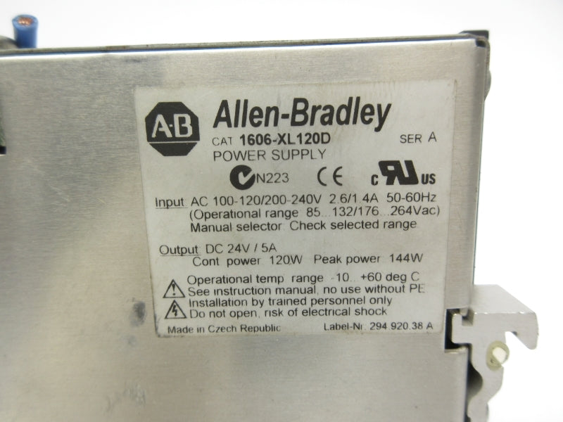 ALLEN BRADLEY 1606-XL120D SER. A 100-120/200-240V 2.6/1.4A UNMP