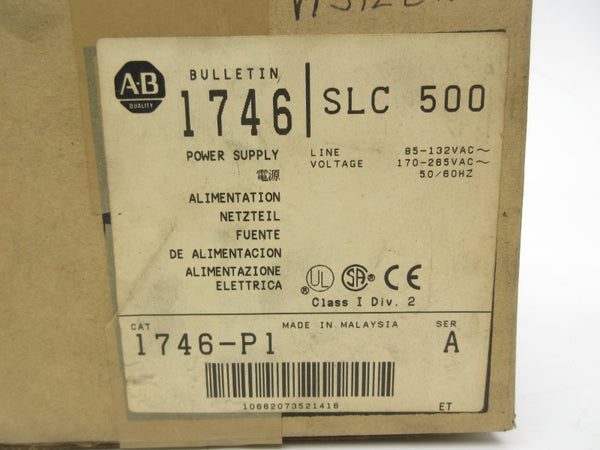 ALLEN BRADLEY 1746-P1 SER. A 170-265VAC NSMP