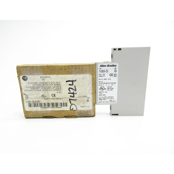 ALLEN BRADLEY 100-SA20 SER. B 600VAC 10A (BR/WH) NSMP