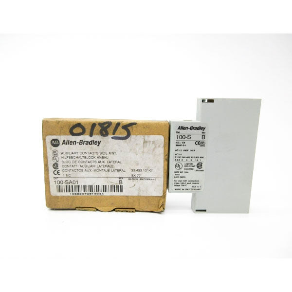 ALLEN BRADLEY 100-SA01 SER. B 600VAC 10A (BR/WH) NSMP