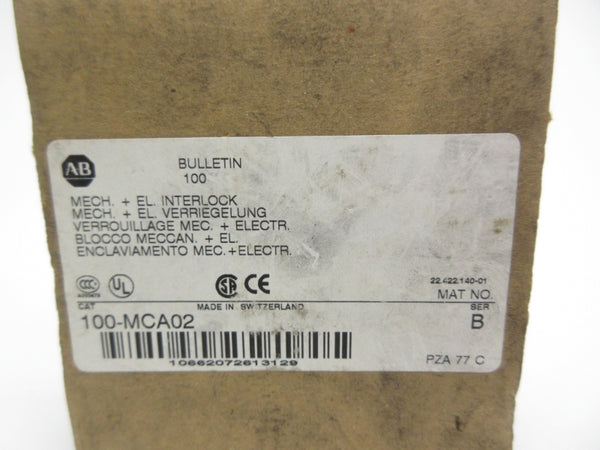 ALLEN BRADLEY 100-MCA02 SER. B 600VAC 10A (BR/WH) NSMP