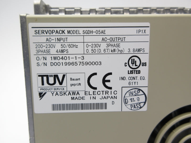 YASKAWA ELECTRIC SGDH-05AE 200-230V 4A NSNP