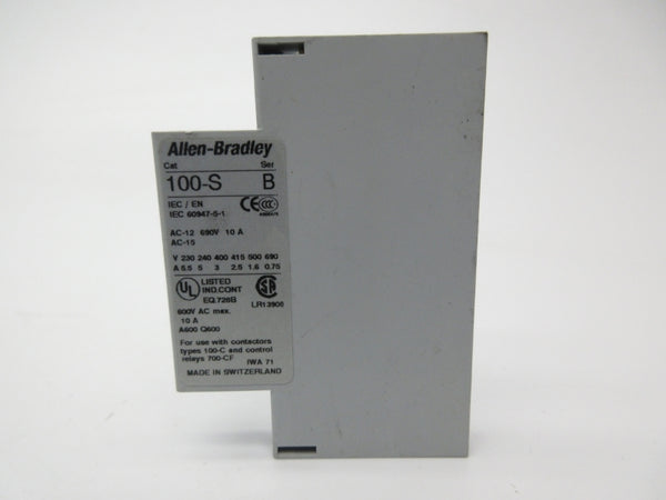 ALLEN BRADLEY 100-SA20 SER. B 600VAC 10A NSNP