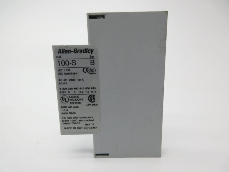ALLEN BRADLEY 100-SA20 SER. B 600VAC 10A NSNP