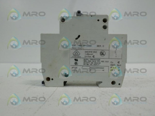 ALLEN BRADLEY 1492-SP1C030 SER. C CIRCUIT BREAKER 3A  UNMP