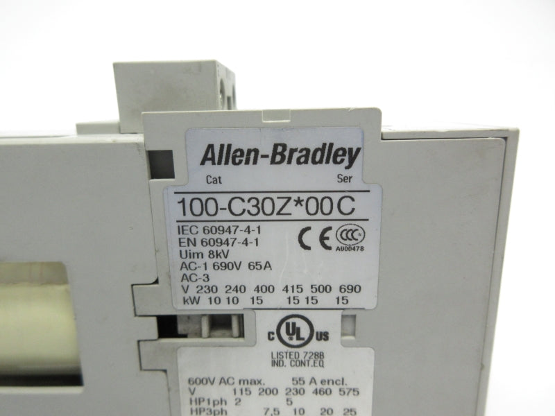 ALLEN BRADLEY 100-C30ZJ00 SER. C 24VDC 65A NSNP