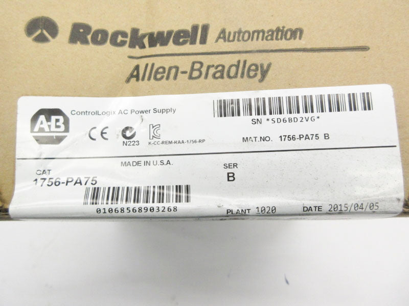 ALLEN BRADLEY 1756-PA75 SER. B DATE: 2015 NSFS