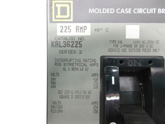 SQUARE D KAL36225 SER. 2 600VAC 225A NSNP