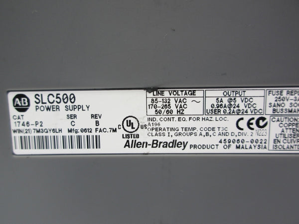 ALLEN BRADLEY 1746-P2 SER. B 170-265VAC NSNP