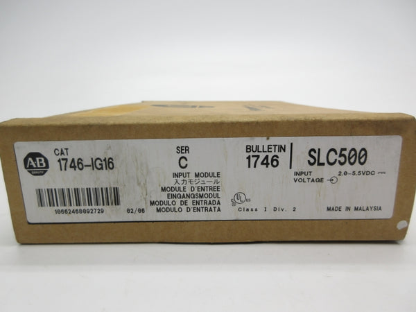 ALLEN BRADLEY 1746-IG16 SER. C 2.0-5.5VDC DATE: 2006 NSFS