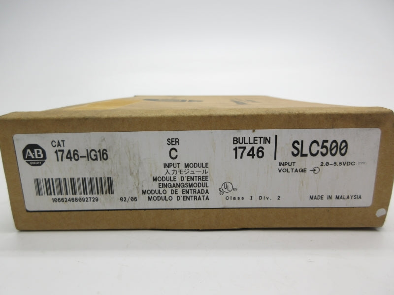 ALLEN BRADLEY 1746-IG16 SER. C 2.0-5.5VDC DATE: 2006 NSFS