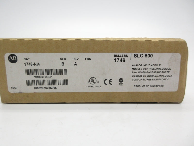 ALLEN BRADLEY 1746-NI4 SER. B DATE: 2007 NSFS