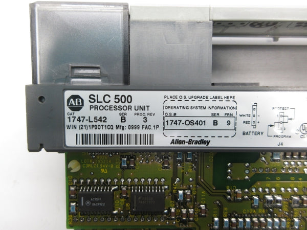 ALLEN BRADLEY 1747-L542 SER. B F/W 9 24VDC (NO TERMINAL/ NO KEY) NSNP