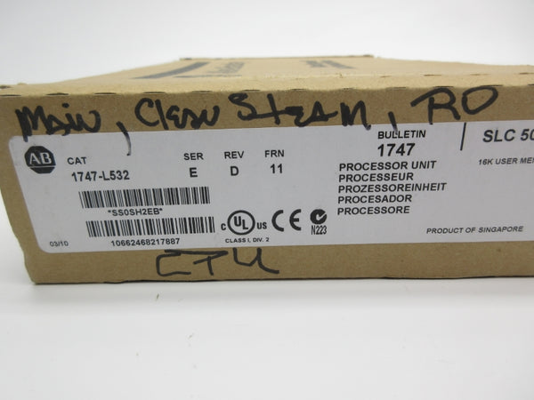 ALLEN BRADLEY 1747-L532 SER. E F/W 11 24VDC NSMP
