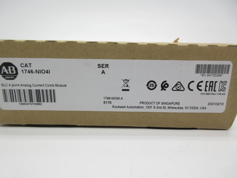 ALLEN BRADLEY 1746-NIO4I SER. A DATE: 2021 NSFS