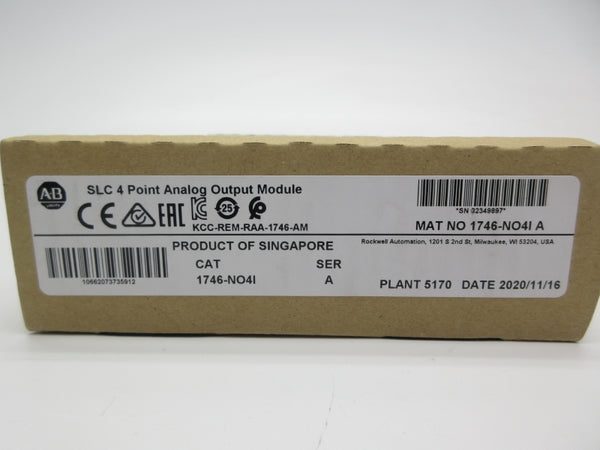 ALLEN BRADLEY 1746-NO4I SER. A DATE: 2020 NSFS