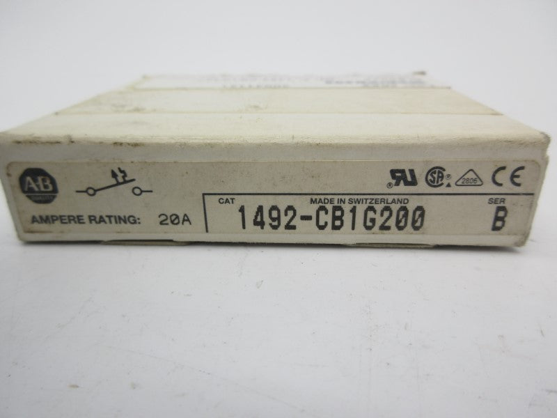 ALLEN BRADLEY 1492-CB1G200 SER. B 277VAC 20A NSMP