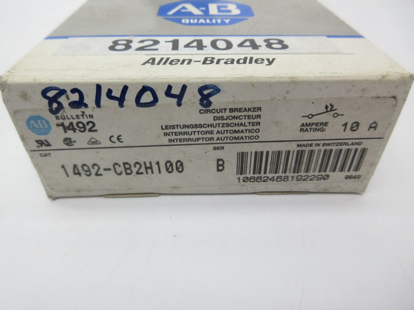 ALLEN BRADLEY 1492-CB2H100 SER. B 480VAC 10A NSMP