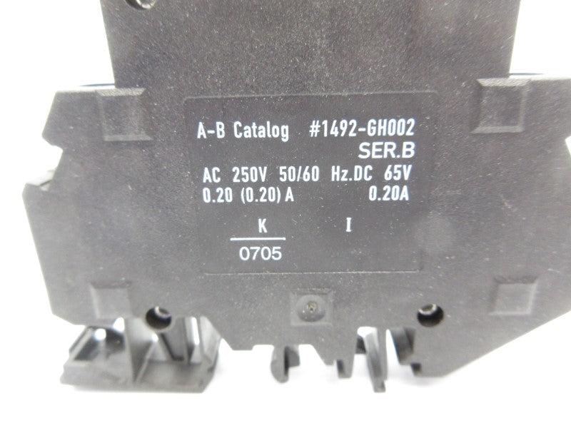 ALLEN BRADLEY 1492-GH002 SER. B 250VAC 0.20A NSNP