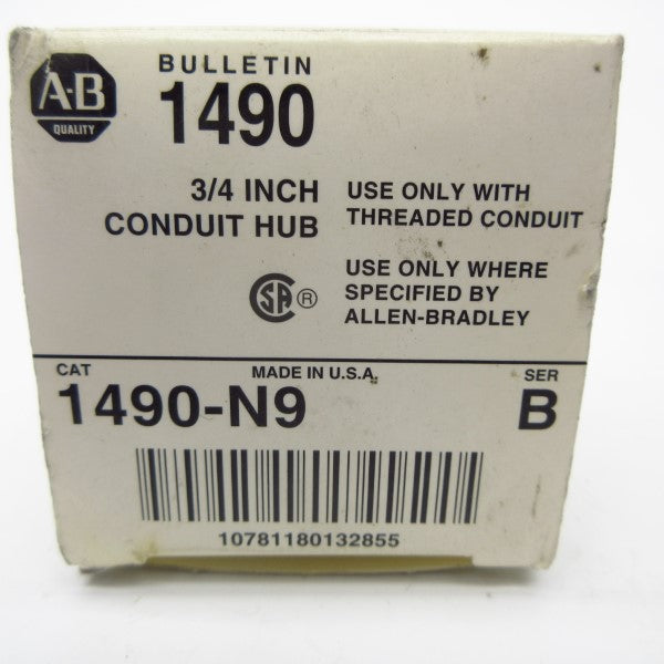 ALLEN BRADLEY 1490-N9 SER. B 3/4" (WH) NSMP