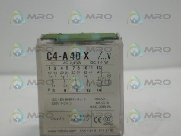 RELECO C4-A40X RELAY AV24V  UNMP