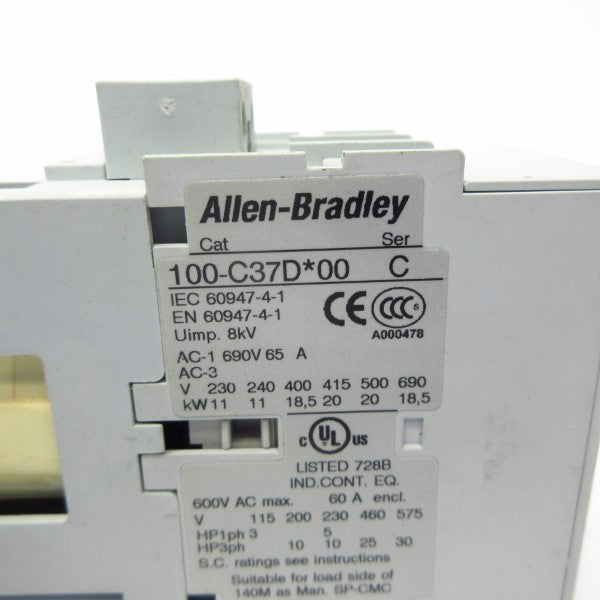 ALLEN BRADLEY 100-C37DJ00 SER. C 24VDC 65A NSNP
