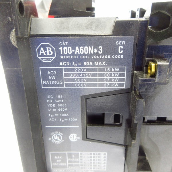 ALLEN BRADLEY 100-A60ND3 SER. C 110/120V NSNP