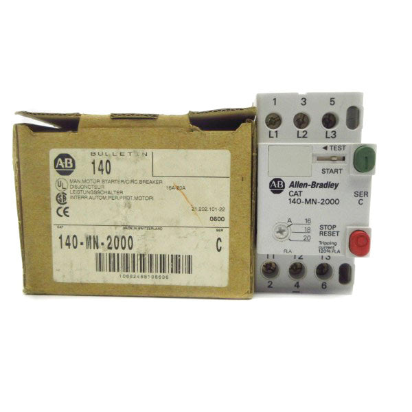 ALLEN BRADLEY 140-MN-2000 SER. C 16-20A (BR/WH) NSMP