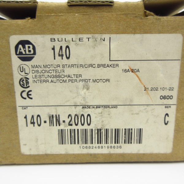 ALLEN BRADLEY 140-MN-2000 SER. C 16-20A (BR/WH) NSMP
