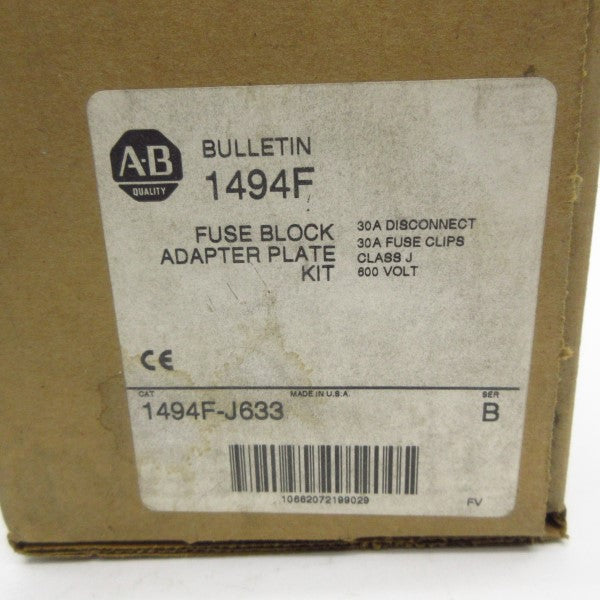 ALLEN BRADLEY 1494F-J633 SER. B 600V 30A (BR/WH) NSMP