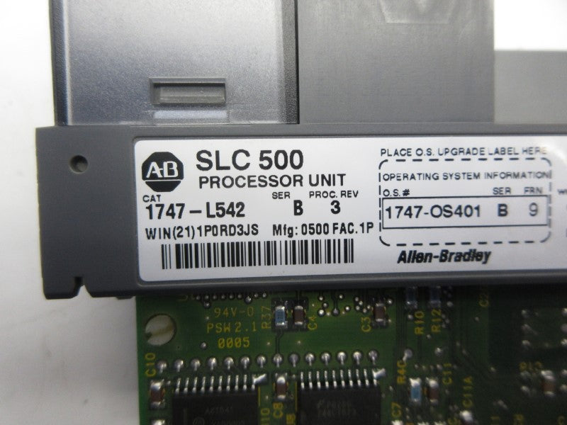 ALLEN BRADLEY 1747-L542 SER. B F/W 9 (NO DOOR/ NO TERMINAL) NSNP