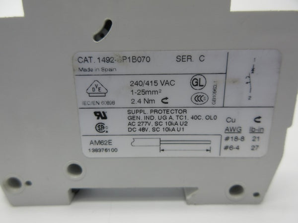 ALLEN BRADLEY 1492-SP1B070 SER. C 240/415VAC 7A NSNP