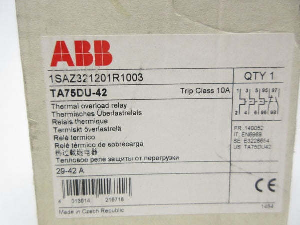 ABB TA75DU-42 1SAZ321201R1003 690V 29-42A NSMP