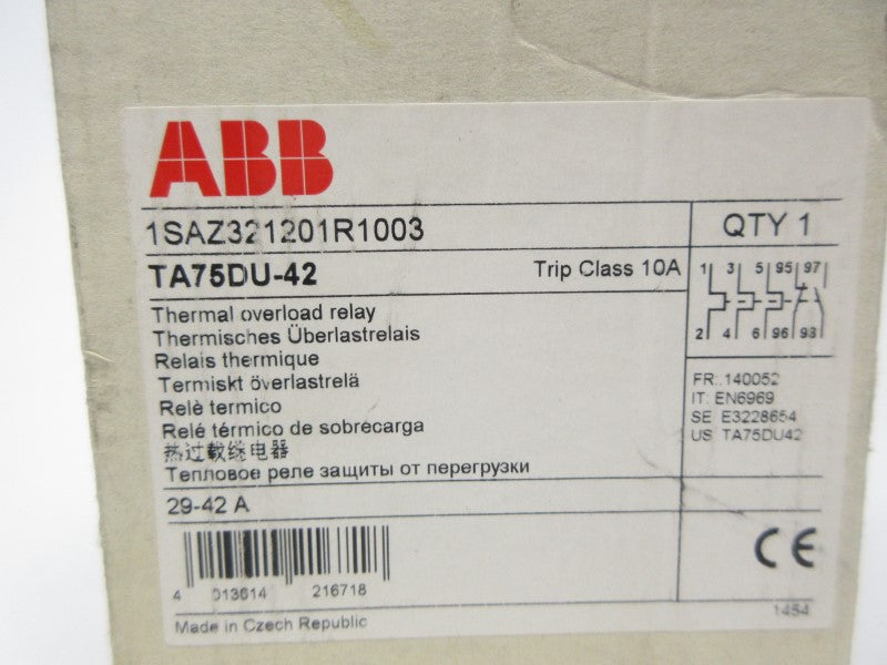 ABB TA75DU-42 1SAZ321201R1003 690V 29-42A NSMP