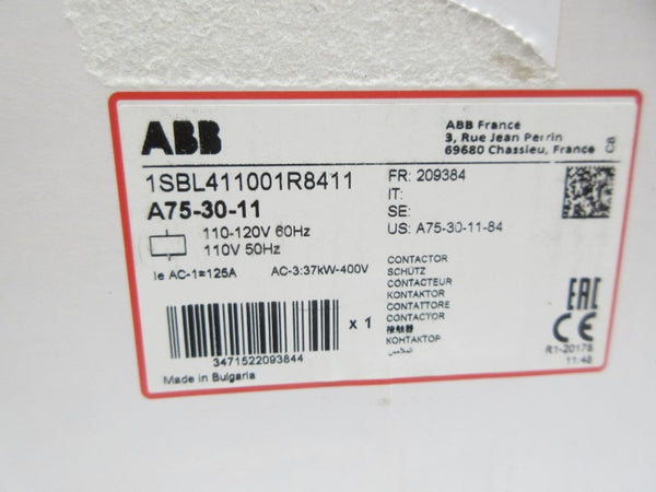 ABB A75-30-11-84 1SBL411001R8411 110-120V 125A NSMP