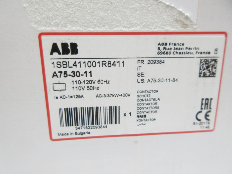 ABB A75-30-11-84 1SBL411001R8411 110-120V 125A NSMP