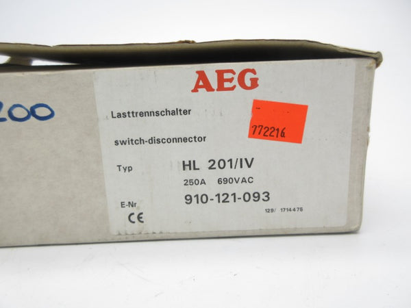 AEG HL201/IV 910-121-093 690VAC 250A NSMP