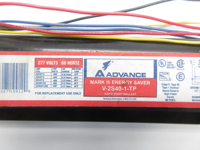 ADVANCE V-2S40-1-TP 277V UNMP