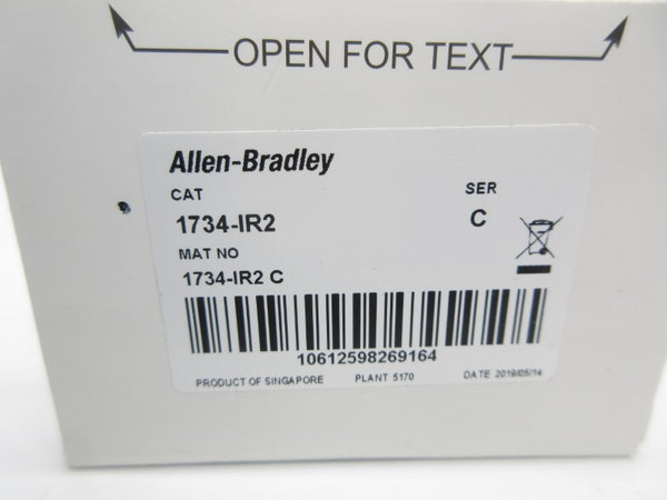 ALLEN BRADLEY 1734-IR2 SER. C F/W 3.014 5VDC NSMP