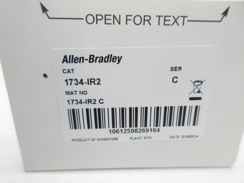 ALLEN BRADLEY 1734-IR2 SER. C F/W 3.014 5VDC NSMP