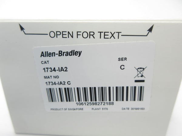 ALLEN BRADLEY 1734-IA2 SER. C F/W 3.022 120VAC NSMP