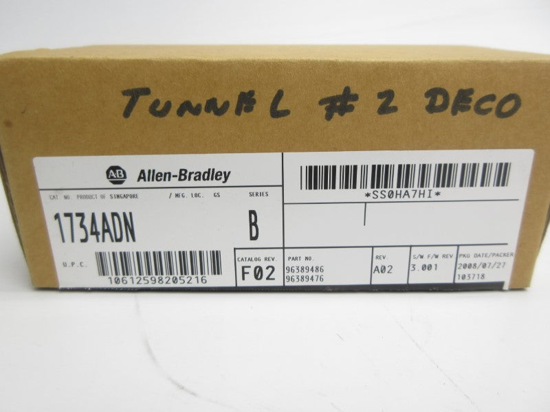 ALLEN BRADLEY 1734-ADN SER. B F/W 3.001 24VDC 10A NSMP