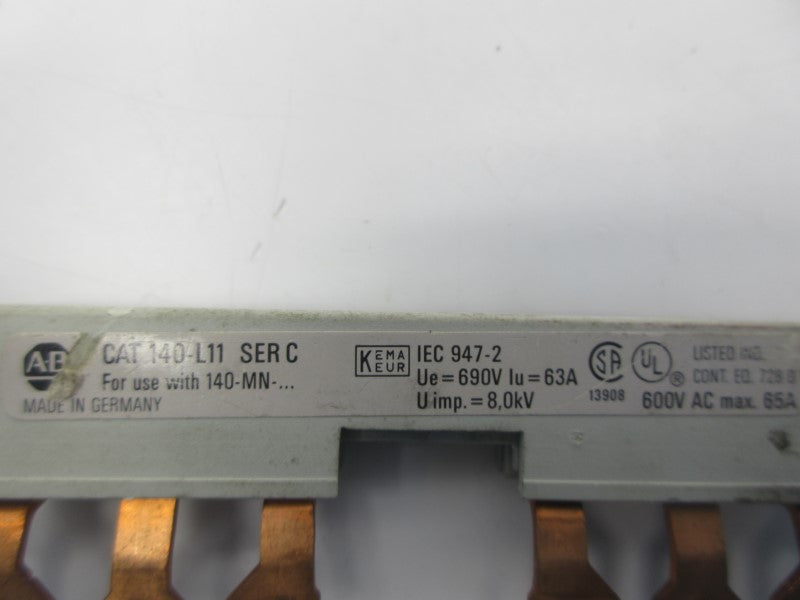 ALLEN BRADLEY 140-L11 SER. C 600VAC 65A UNMP