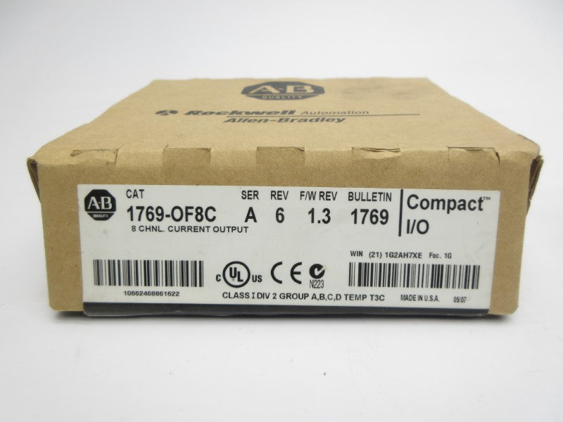 ALLEN BRADLEY 1769-OF8C SER. A F/W 1.3 24VDC NSMP
