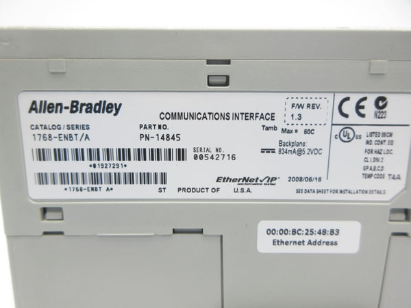 ALLEN BRADLEY 1768-ENBT SER. A F/W 1.3 NSNP