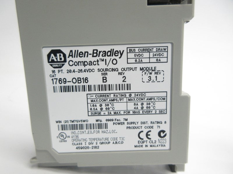 ALLEN BRADLEY 1769-OB16 SER. B F/W 3.1 24VDC NSNP