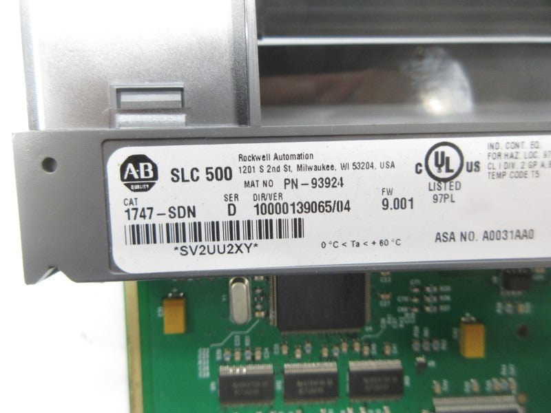 ALLEN BRADLEY 1747-SDN SER. D F/W 9.001 (NO TERMINAL) NSNP
