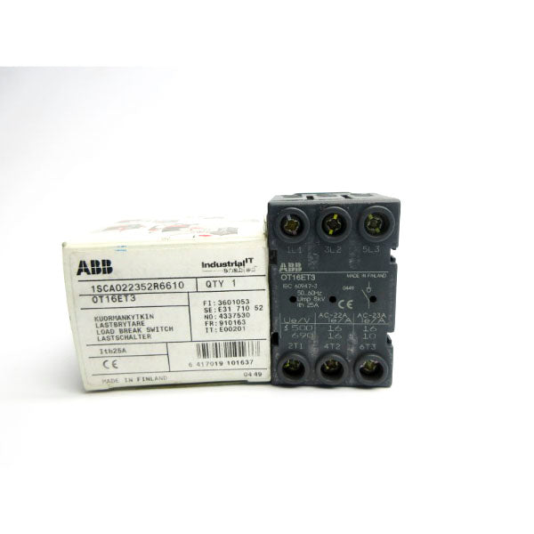 ABB OT16ET3 1SCA022352R6610 690V 25A NSMP