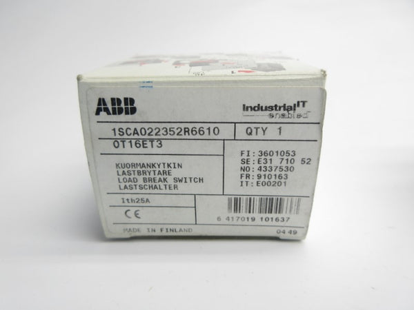 ABB OT16ET3 1SCA022352R6610 690V 25A NSMP