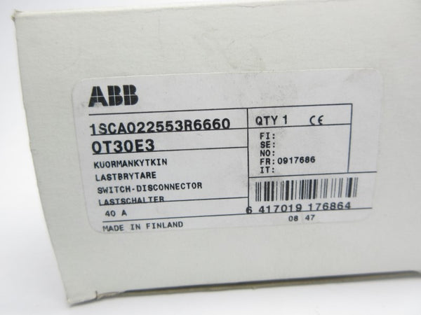 ABB OT30E3 1SCA022553R6660 40A NSMP